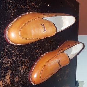 Handmade leather loafers.